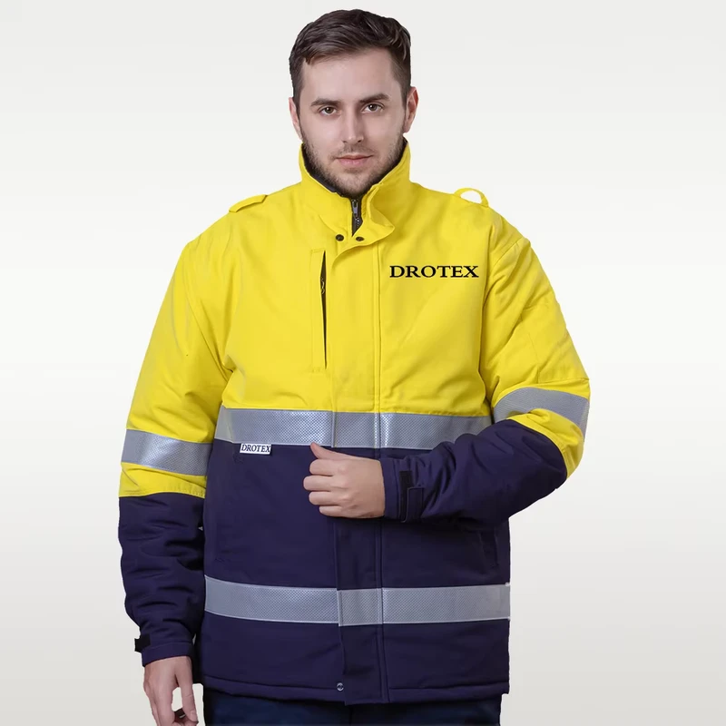 Flame Retardant Clothing Customised Hivis Jackets 240gsm Ripstop Workwear FR Jackets