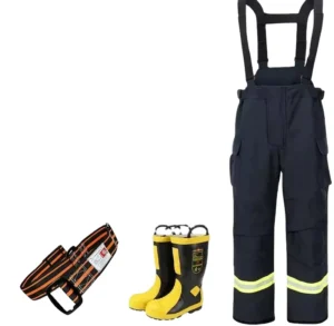 Flame-Retardant Firefighter Suit Jacket Pants Helmet Boots