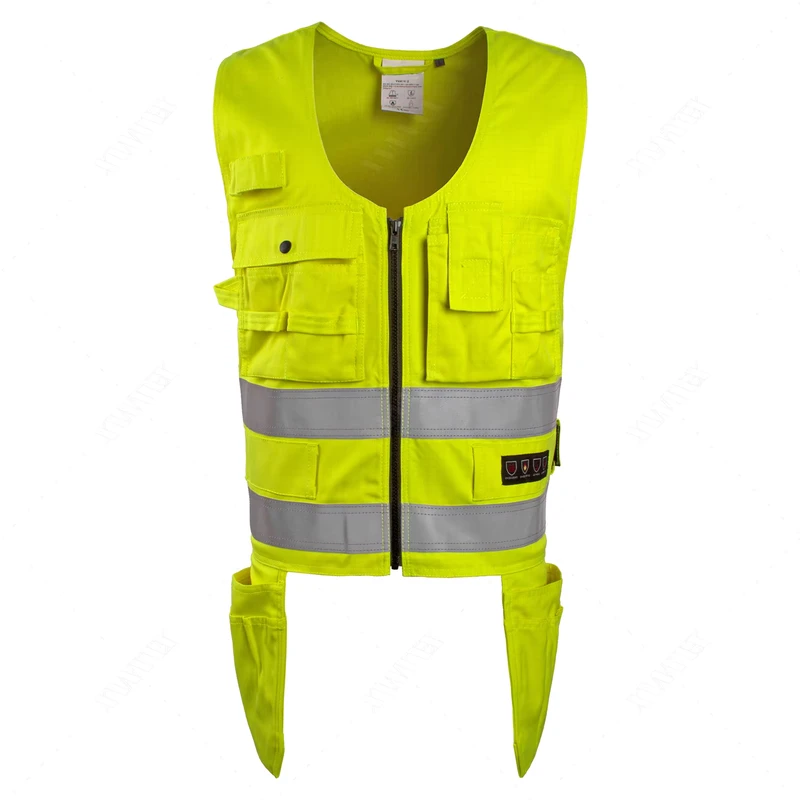 Flame Retardant Hi-Vis Tool Vest Anti-static Uniform Welding Unisex Working Clothes Fire Resistant Safety Clothing