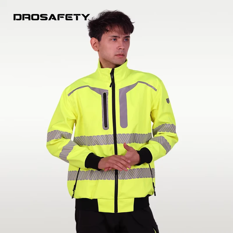 Fleece Lining Winter FR Fire Resistant Reflective Hi Vis Safety Outdoor Work Jacket