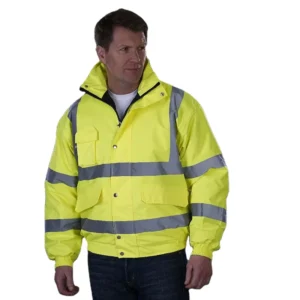 Fleece and Durable Jacket Reflective Women Adjustable Waist Pink Work Winter Waterproof Coat Safety Sweater Jacket