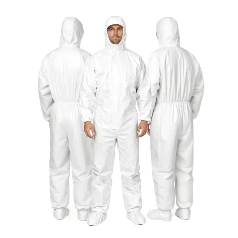 Fluid-Resistant-Fr-Reflective-Disposable-Coverall-With-Elastic-Ankles-Cuffs
