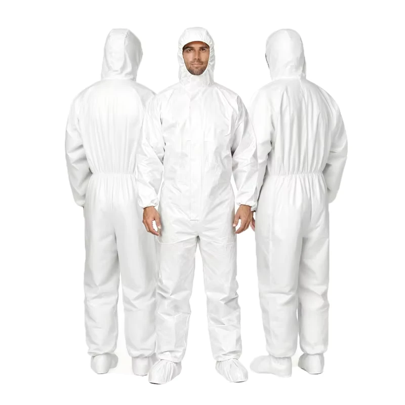 Fluid Resistant Fr Reflective Disposable Coverall With Elastic Ankles & Cuffs