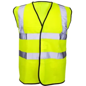 Fluorescent Class 2 Outdoor Construction Reflective Safety Vest Jacket for Roadway and Cycling