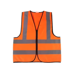 Fluorescent Multicolor High Visibility Reflective Safety Vest with Zipper for Women and Men
