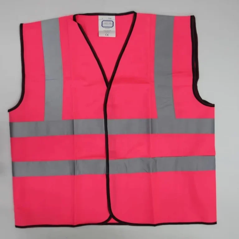 Fluorescent-Pink-Hi-Vis-Reflective-Safety-Vest-Polyester-for-Women