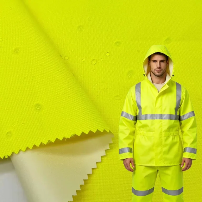 Fluorescent-Yellow-Oxford-Fabric-Hi-vis-Waterproof-Reflective-Safety-Coverall-Fabric-for-Traffic-Reflective-Safety