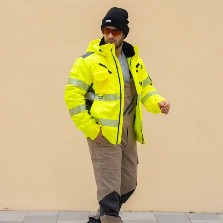 Fluorescent-Yellow-Reflective-Safety-Jacket-Industrial-Workwear-High-Visibility-Clothing-Jacket-for-Man