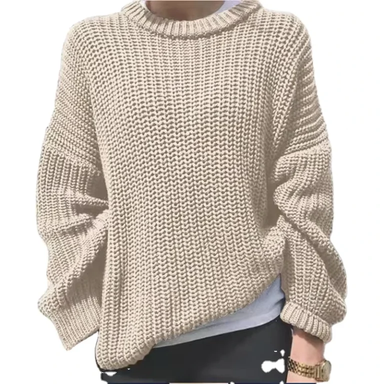 Fnjia-Womens-Custom-Autumn-Winter-Pullover-Sweater-Casual-Style-with-Loose-Fit-Long-Sleeve-Round-Neck-Printed-Pattern