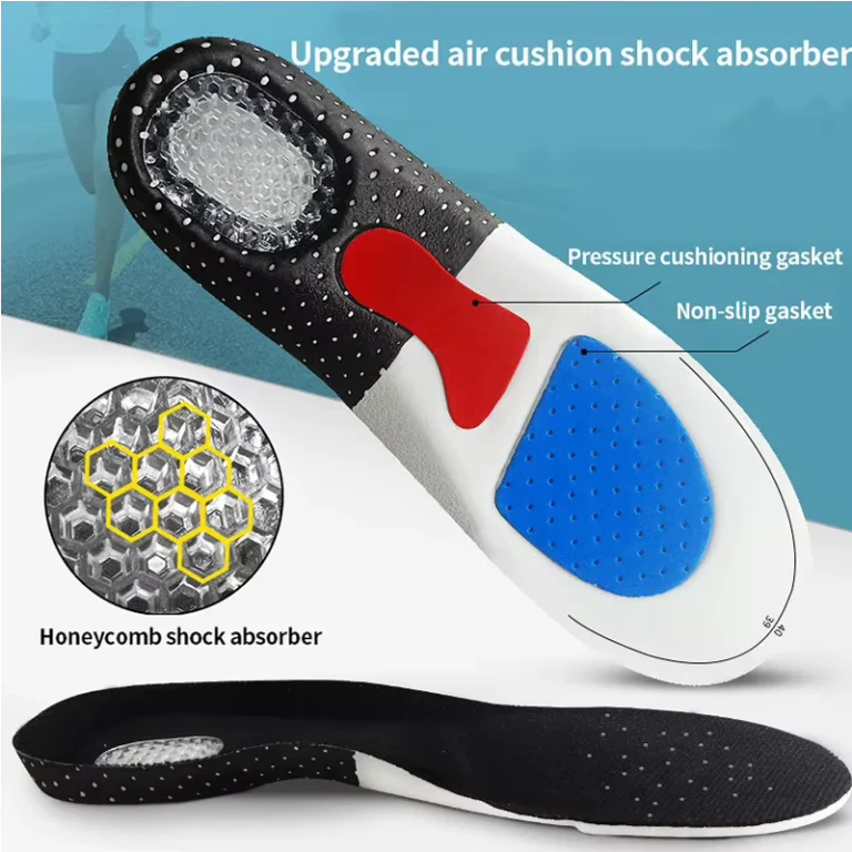Foot-Care-Healthy-Unisex-Full-Sole-Exercise-High-Arch-EVA-Silicone-Insoles-Anti-Slip-All-Terrain-Shock-Absorption
