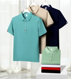 For Polo Shirt Embroidered Knitted Fabric Breathable and Decorated with Pattern Button Available in XL 6XL Dark Light Techniques