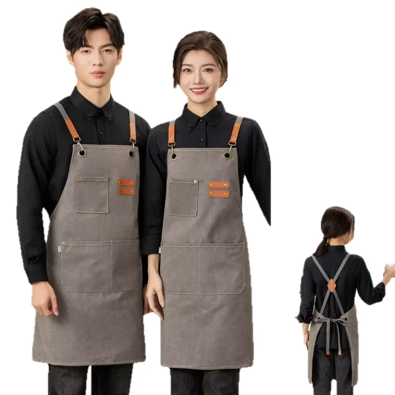 Foreign-Trade-Factory-Thickened-Canvas-Aprons-for-Catering-Household-Kitchen-Flower-Shop-Milk-Tea-Shop-Work-Use