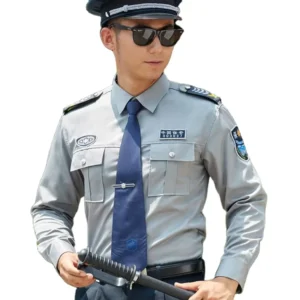 Formal Security Guard Uniform Unisex Design Custom Grey Khaki Summer Safety Uniform