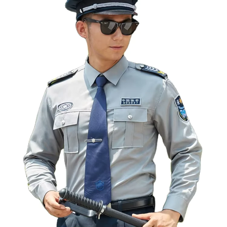 Formal-Security-Guard-Uniform-Unisex-Design-Custom-Grey-Khaki-Summer-Safety-Uniform