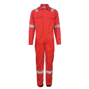 Fr Cotton Nylon Hi vis Coverall Flame Resistance Clothing Industrial Safety Fire Proof Industrial Workwear Suit Welding Clothing