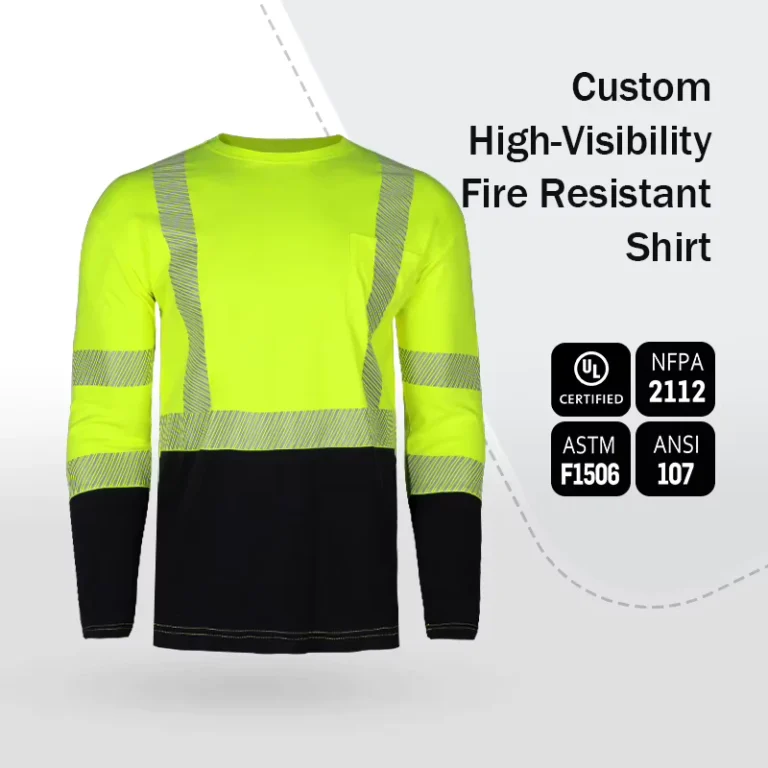 Fr-Shirts-Durable-High-Quality-Clothing-Modacrylic-Construction-FR-Workwear-High-Visibility-Shirt-for-Electricians