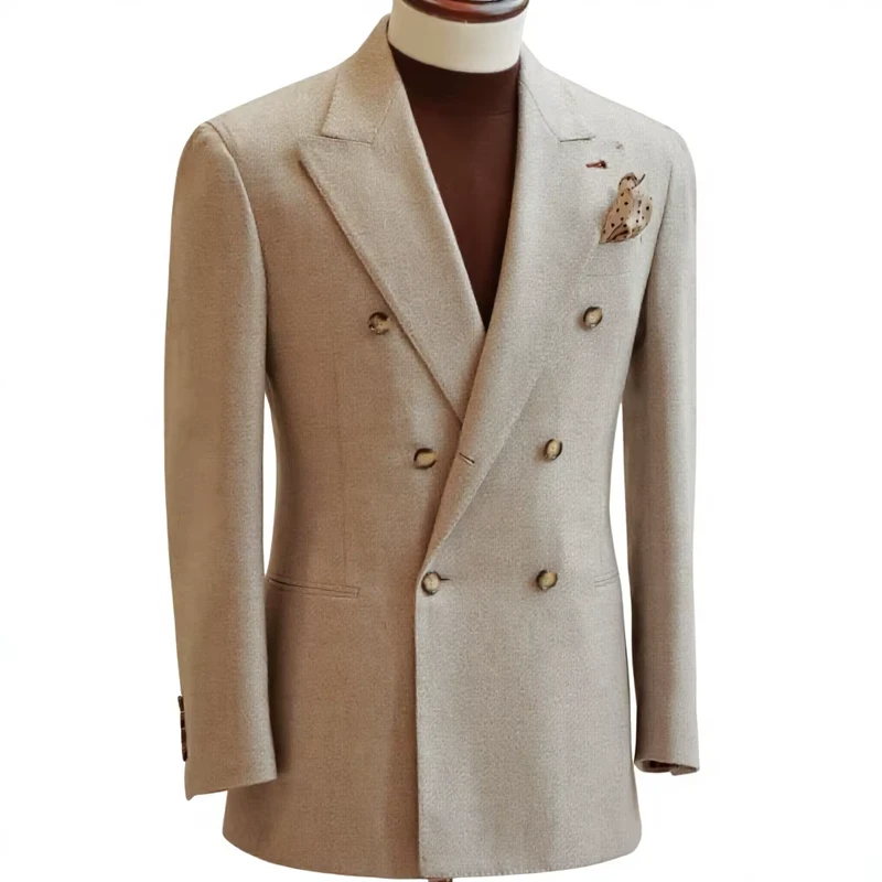 Free Customization of Multiple Styles Tailored to Fit Men's Slim Fit Formal Suits Wedding Dresses 100%Wool Suits No MOQ