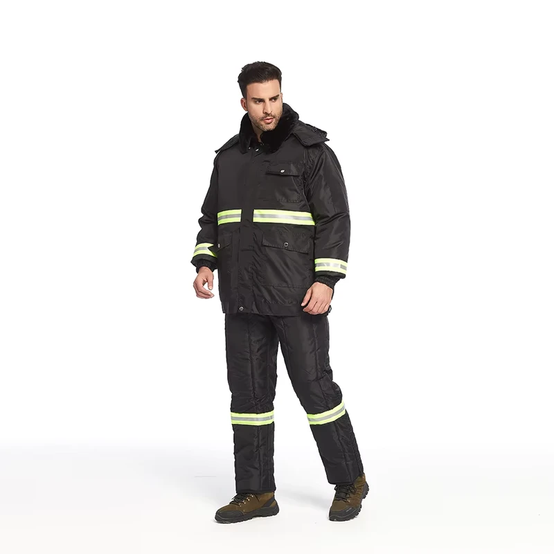 Freezer Room Wear Uniforms Sets Jacket Pants Cold Storage Protection Clothing Winter Outdoor Work Warm Workwear Suit