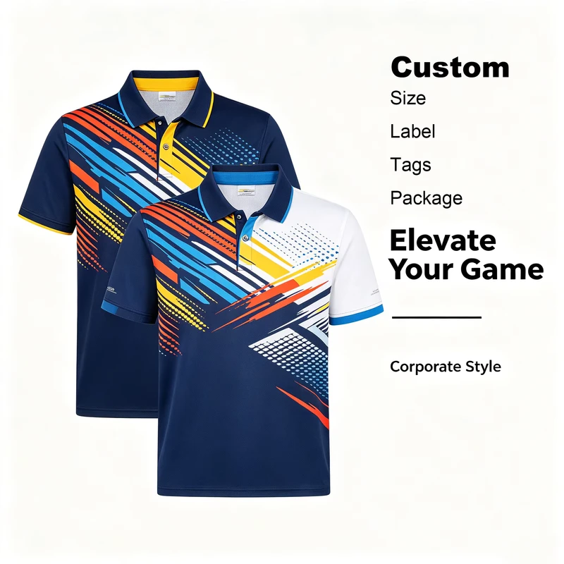 Full All Over Printed Polo Shirt Custom Workwear Sublimation Polo Shirts Embroidered logo Golf Polo T shirt