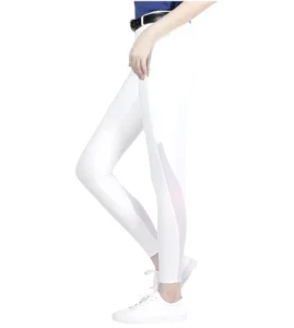 Full-Seat Silicone Grip Mesh Equestrian Riding Tights High-Waist Skinny Fit
