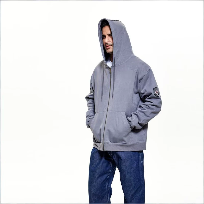 Full Zip Hoodies NFPA 2112 Welding Workwear Industrial Safety Protective Sweatshirt
