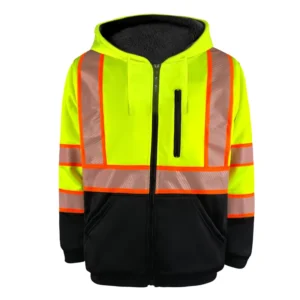 Full Zipper Custom Reflective Stripe Breathable Uniform Hi Vis Construction Safety Equipment Working Shirts for Men