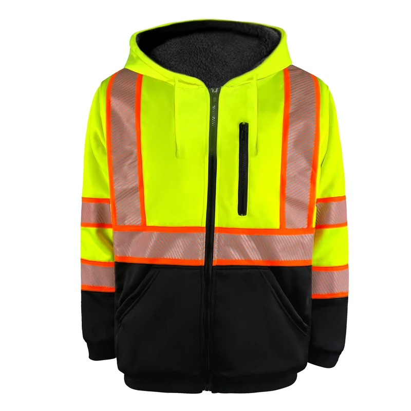 Full Zipper Custom Reflective Stripe Breathable Uniform Hi Vis Construction Safety Equipment Working Shirts for Men