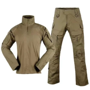 G3 Camouflage Complete Set Outdoor Tactical Uniforms Knitted Anti UV Waterproof Breathable Anti static Unisex Long Sleeves Khaki
