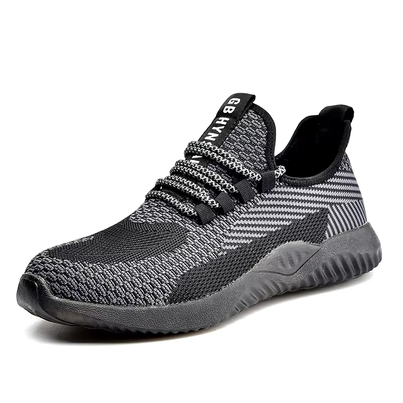 GH Lightweight Safety Shoes Anti piercing Anti smash Steel Toe Cap Comfortable Shock Absorption Construction Work Shoes Men