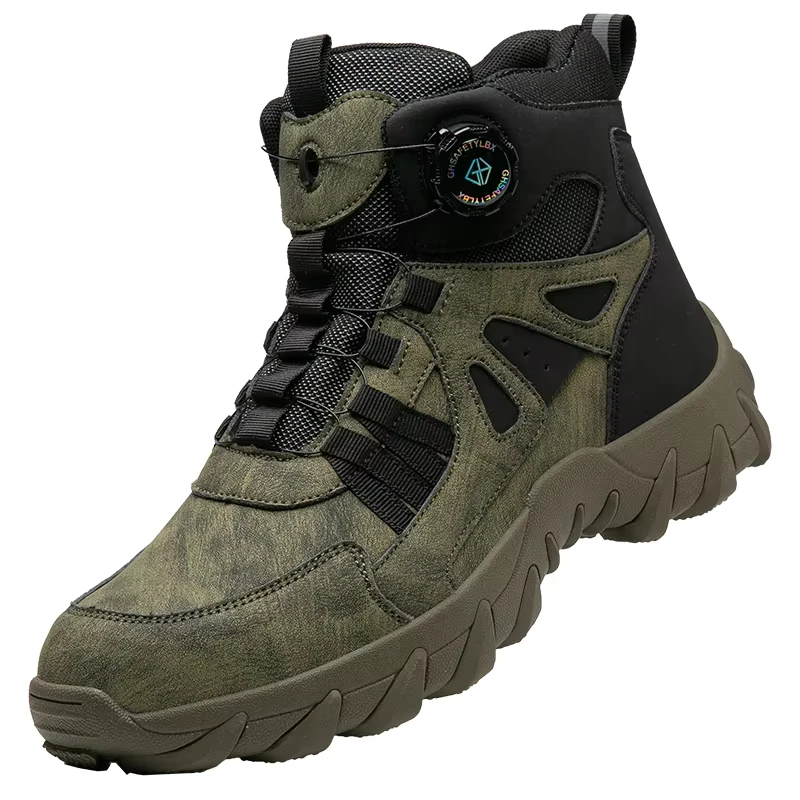 GH Lightweight Safety Shoes Anti piercing Anti smash Steel Toe Cap Comfortable Shock Absorption Construction Work Shoes Men
