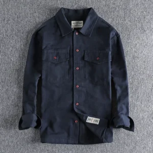 Garment Factory Customized New High grade 100% Cotton Youth Shirt Men’s Long sleeved Brushed Shirt Casual Loose Coat Shirt