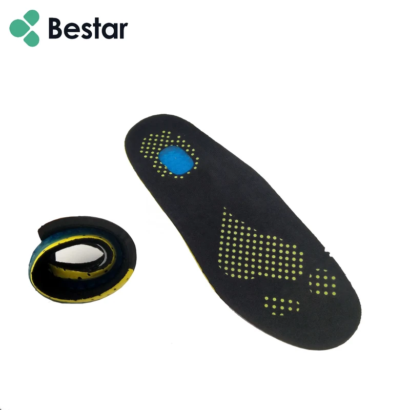 Gel Heel Foot Pads with Shock Absorption Breathable Perforated EVA Sport Insoles
