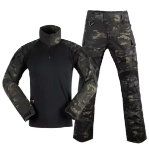 Gen3 Waterproof ACU Outdoor Tactical Combat Uniform Set Night Camo Frog-Style Long-Sleeve Knitted Suit
