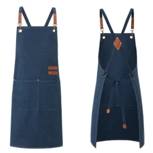 Genuine HighQuality CustomLogoRestaurant LeatherCanvas KitchenChef ApronCottonCrossBackSuitable for CookingBarsCafes AndCleaning