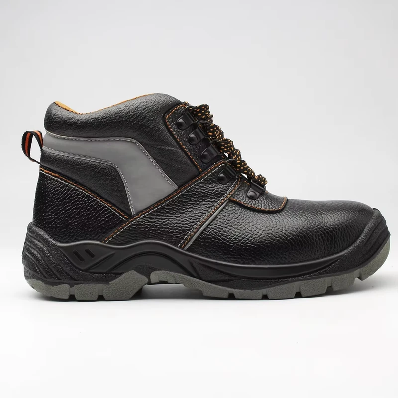 Genuine Leather Steel Toe Slip-Resistant Safety Shoes for Unisex Work