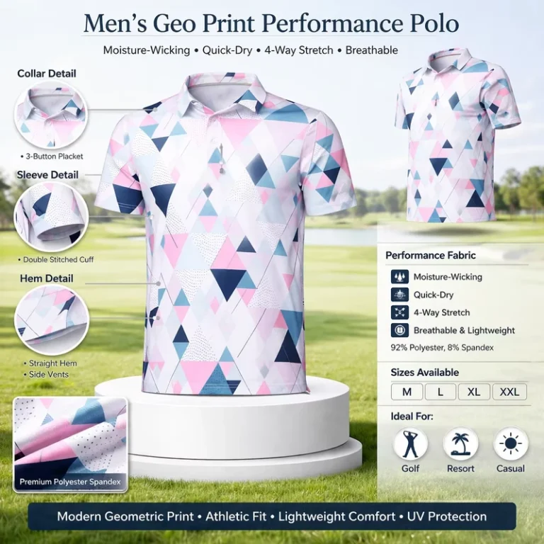 Geometric-Print-Golf-Polo-Shirt-Custom-Embroidery-Logo-Moisture-Wicking-4-Way-Stretch