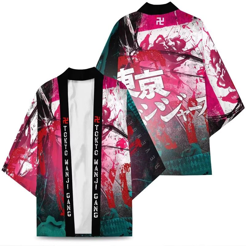 Gerenal Basic Whosale Anime Cos Kimono Dropshipping T shirt Kimono Jacket Bathrobe Customized