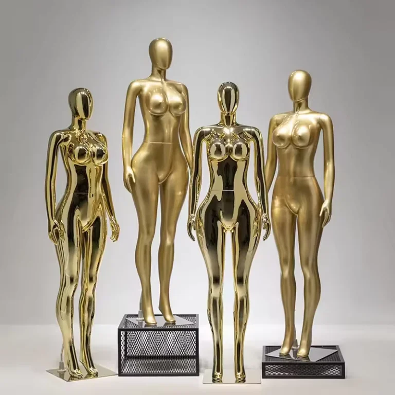 Gold-Glossy-Chrome-Female-Plus-Size-BBL-Mannequin