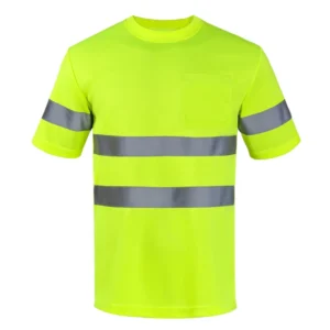 Good Quality Men’s High Visibility Short Sleeve Reflective Safety Hi Vis T Shirt Work Polo T Shirts