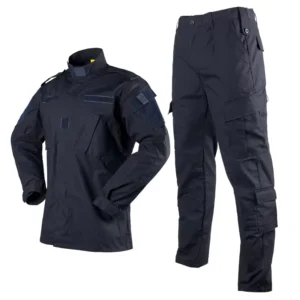 Government Dark Blue Tactical Uniform Set Navy Camo Clothing Security Guard Uniform Suit