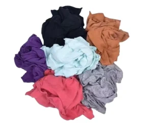 Grade 1 Mix Color Cotton Rags 100% Cotton Absorbent for Cleaning Lint Free Used Clothing 10KG 25KG 100KG Options Available