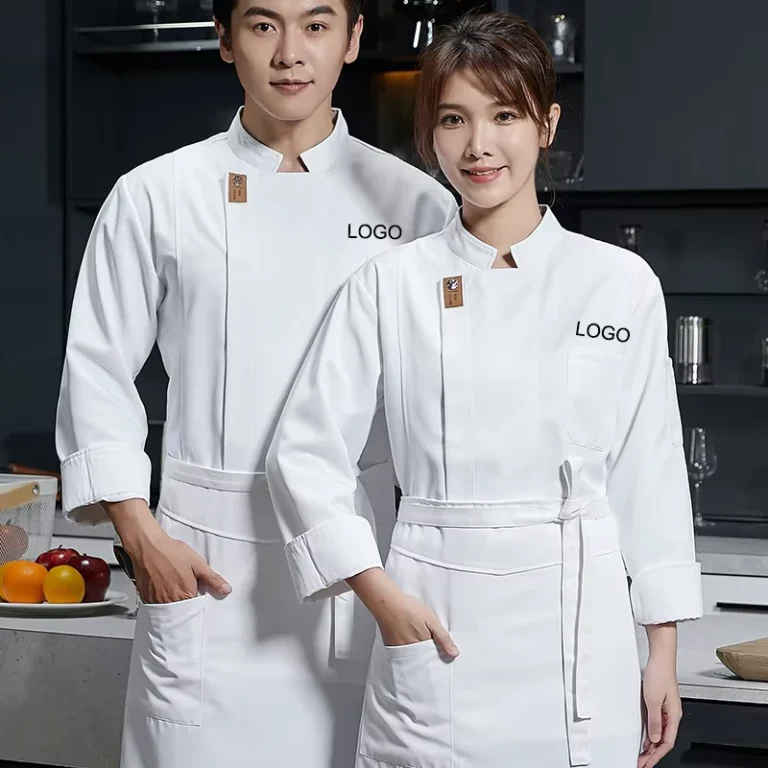 Gray-Long-Sleeve-Work-Shirt-Men-Waiters-Suit-Restaurant-Manager-Uniform-Waiters-Clothes-for-Cooks-Breathable-Chef-Uniforms
