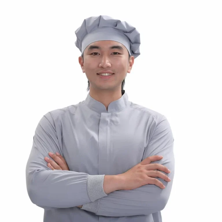 Gray-Polyester-4-Way-Stretch-Mushroom-Chef-Hat-120gsm-Anti-Wrinkle-for-Kitchens-and-Cleanrooms