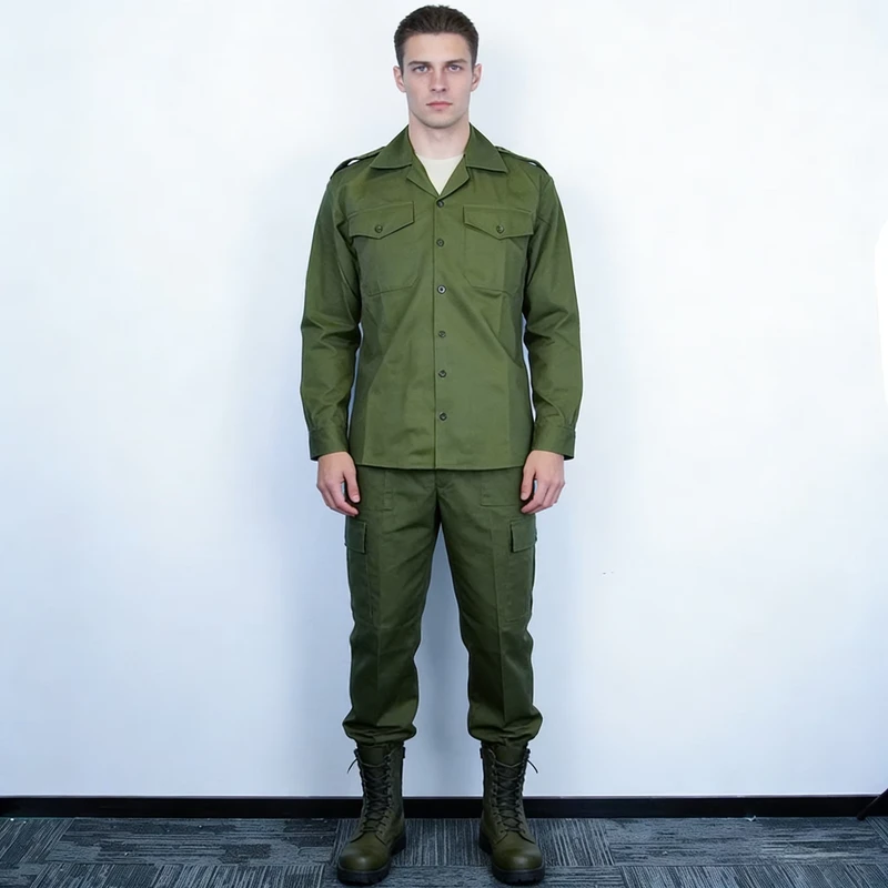 Green Poly-Cotton BDU Security Tactical Uniform