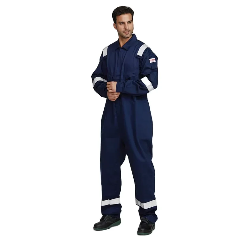Grey-FR-Coveralls-Safety-Protective-Coverall-Suit-With-Reflective