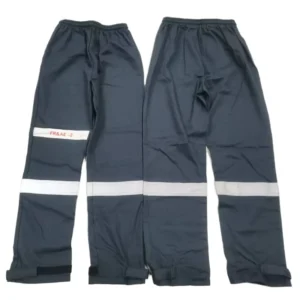 Grey FR Work Trousers Flame Retardant Dust proof Elastic Waist Breathable Waterproof Fluorescent Cotton Overalls Customizable