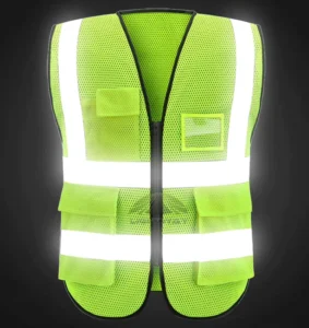 Grey Silver Tape Molle System Hi Vis Thick for Airport Surveyor Reflective Vests and Safety Vests
