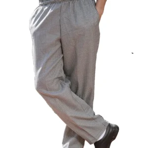 Grid Baggy Chef Kitchen Pants and Restaurant Bar Uniform