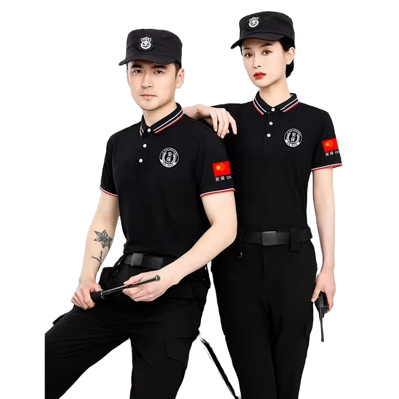 Guard Polo Shirts Customized Security Uniform with Embroidered Logo 220 Gsm Size Color Design Quality Work Wear