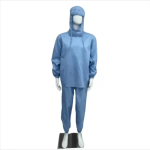 H Q Industrial Hooded ESD Jumpsuit Anti static Work Clothes with Clean Room Reusable Cleanroom Coveralls Garments